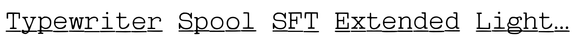 Typewriter Spool SFT Extended Light Italic image